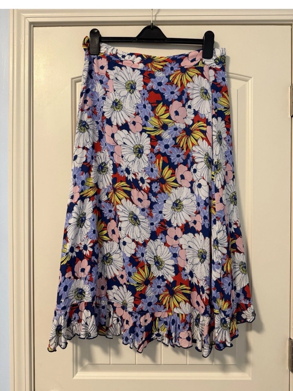 Maeve Anthropologie Women’s Wrap Floral‎ Skirt Lined Tiered Size Medium